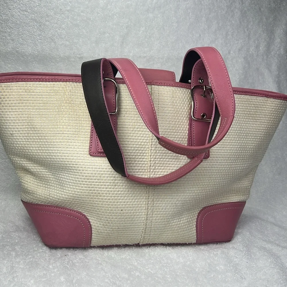 Coach Pink and Cream Tote Bag #B04K – 4468 - Picture 3 of 10